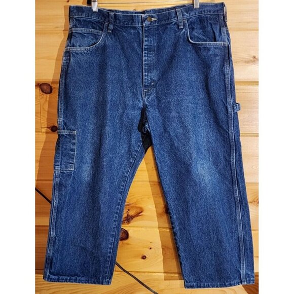 Bulwark FR Mens Jeans Size 42W Dark Wash Flame Resistant 100% Cotton Read - Picture 3 of 16